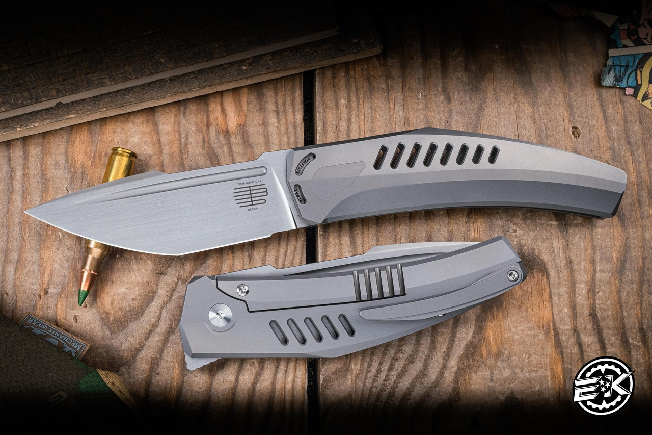 Tashi Bharucha Large Krypton Kickstop Flipper Titanium Slotted 3.6