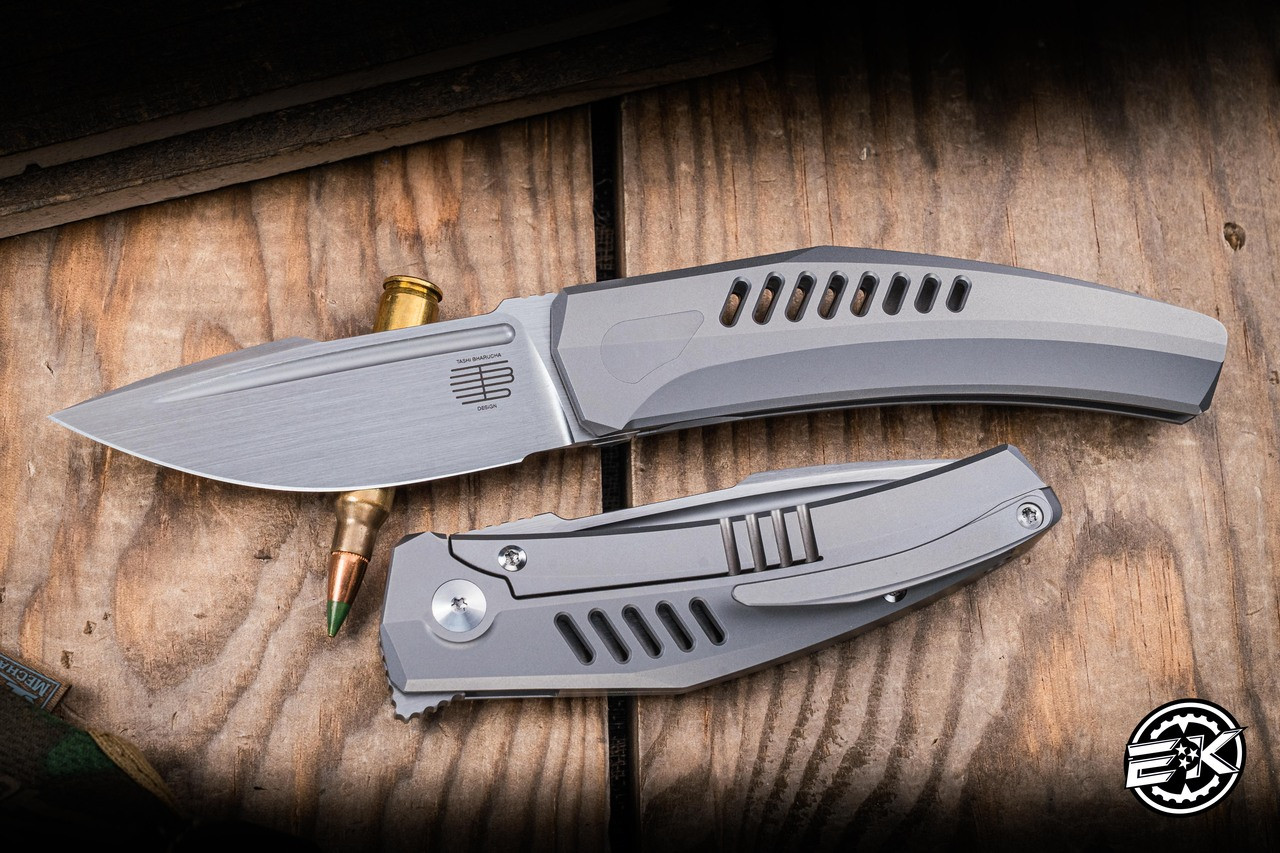 Tashi Bharucha Small Krypton Folding Knife Bead Hand Rubbed