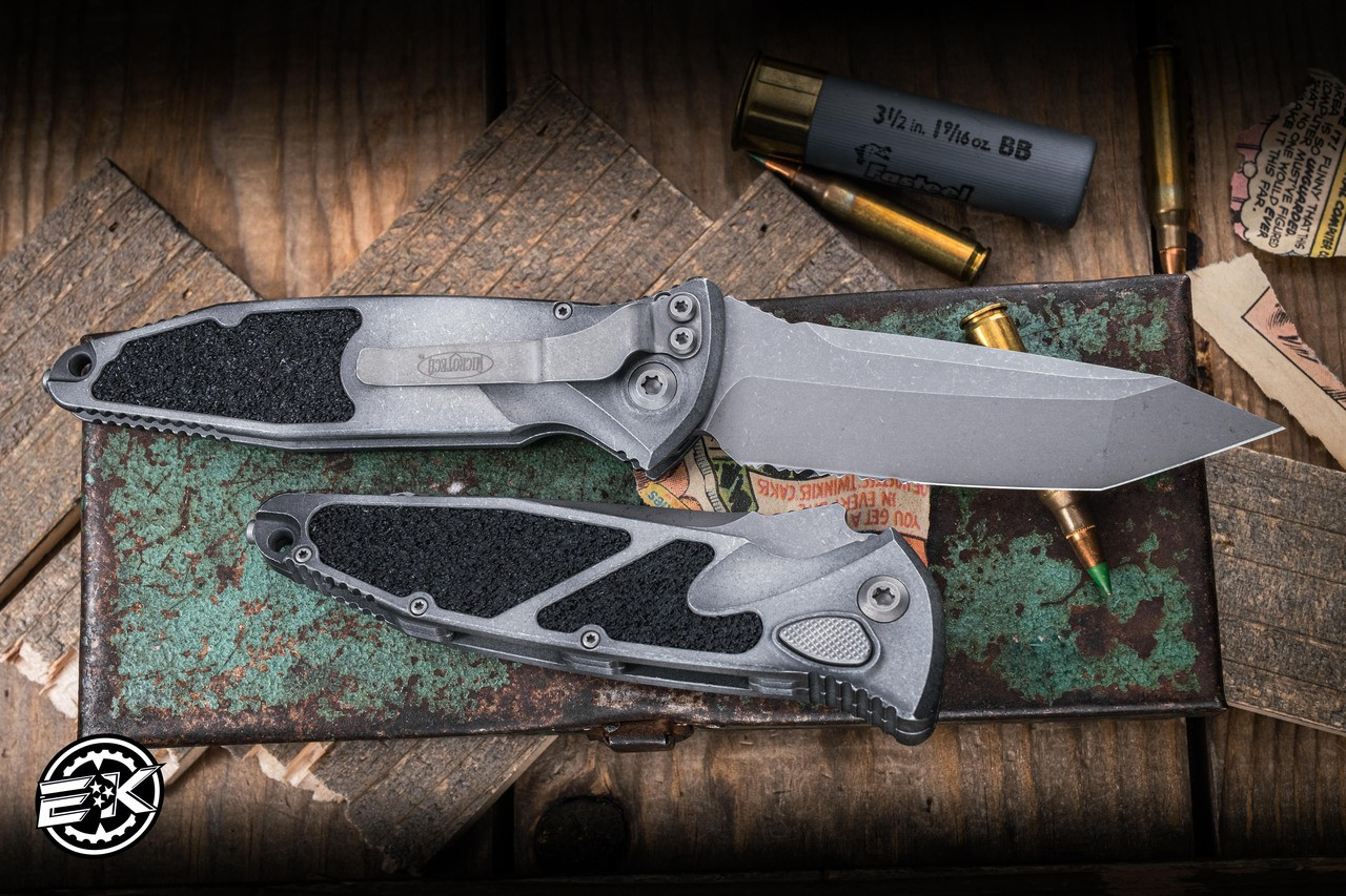 Microtech Socom Elite Automatic Folding Knife Weathered Metal 4