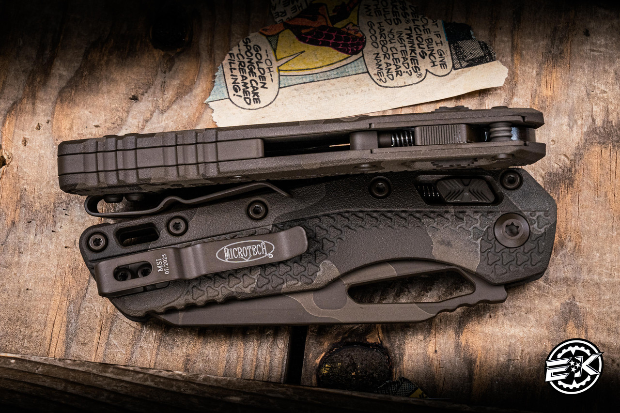 Microtech MSI Ram-LOK Manual Chocolate Camo 3.85