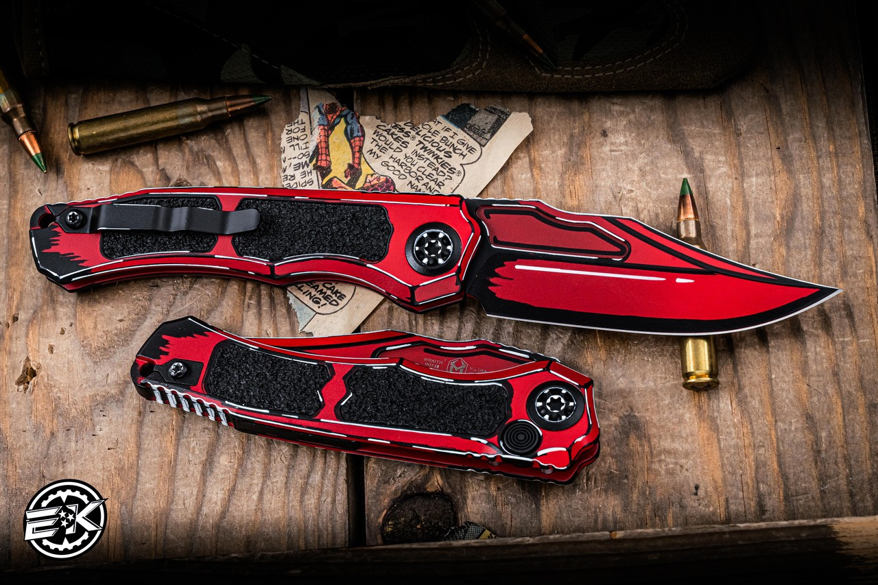 Heretic Knives Wraith V4 Automatic Cel-Shade Red 4