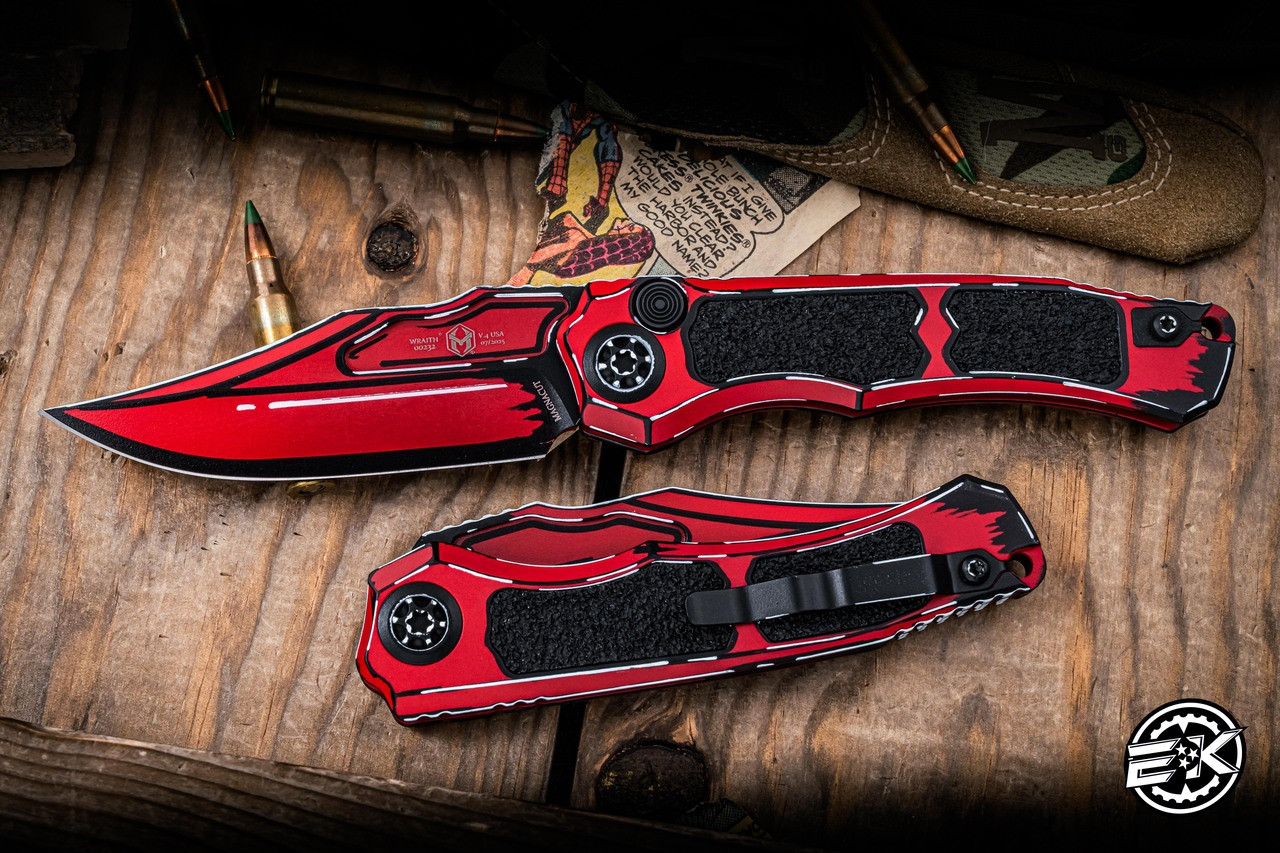 Heretic Knives Wraith V4 Automatic Cel-Shade Red 4