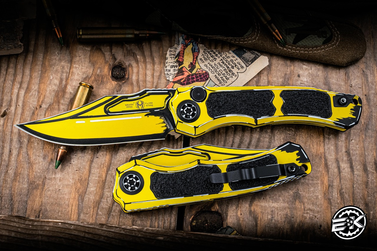Heretic Knives Wraith V4 Automatic Cel-Shade Yellow 4