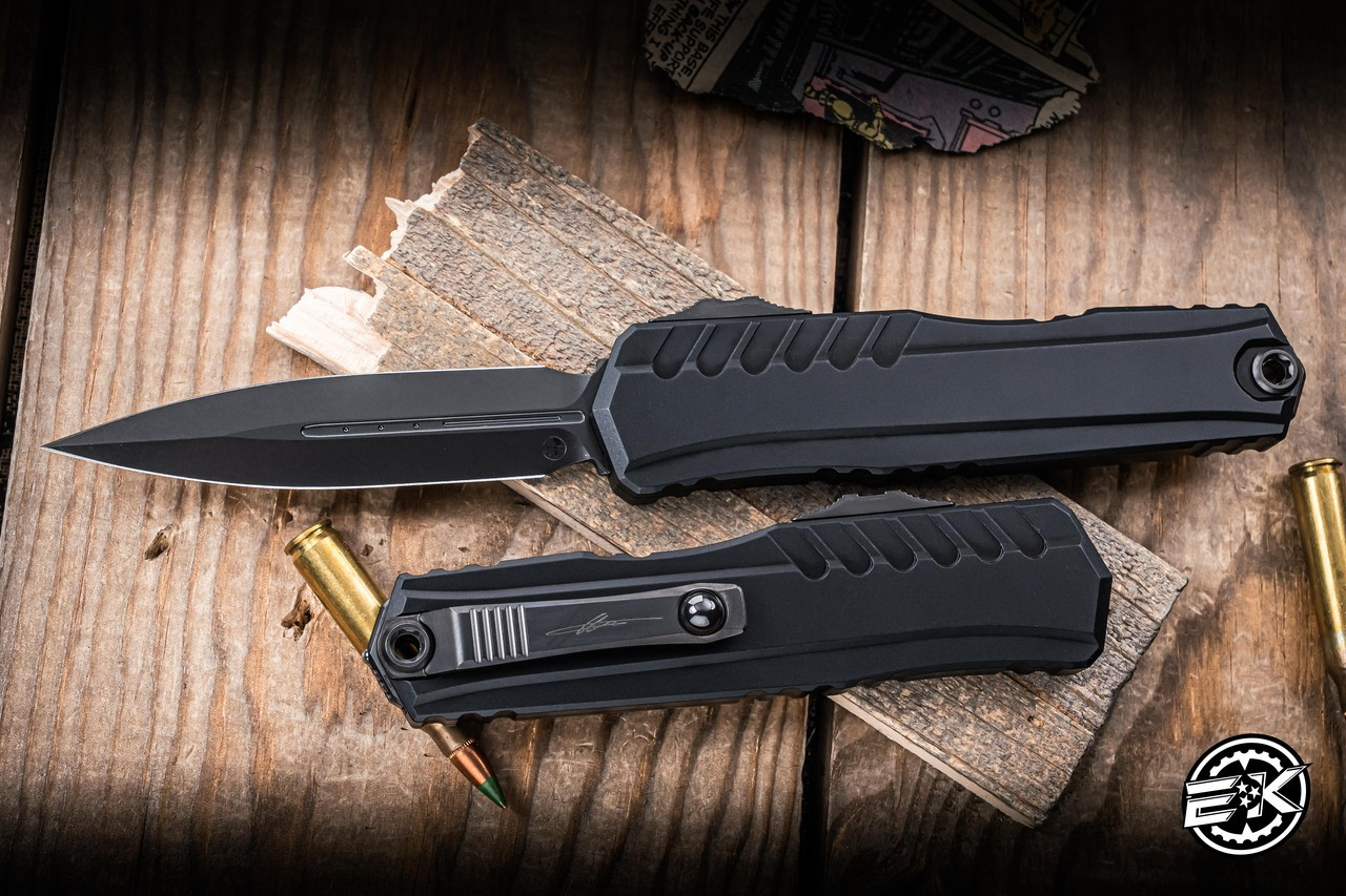 Microtech Cypher II OTF Automatic Knife DLC Shadow Aluminum 3.5