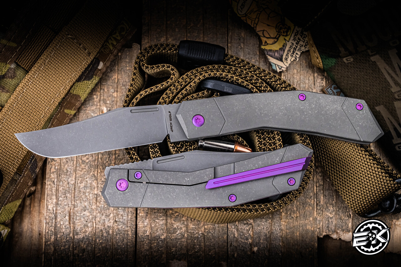 Jack Wolf Knives Bionic Jack Titanium Purple Accents 3.25