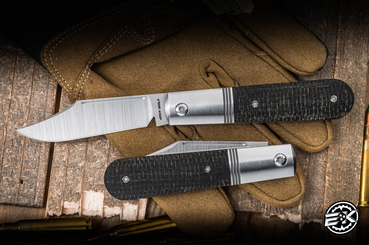 Jack Wolf Knives Big Bro Jack Folding Knife Black Micarta 3