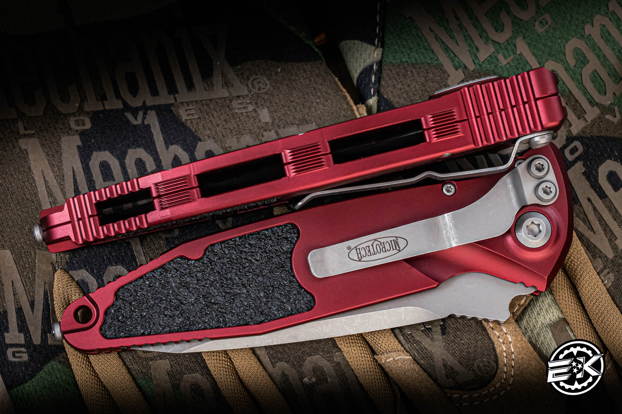Microtech Socom Elite Auto Folding Knife Merlot Red 4