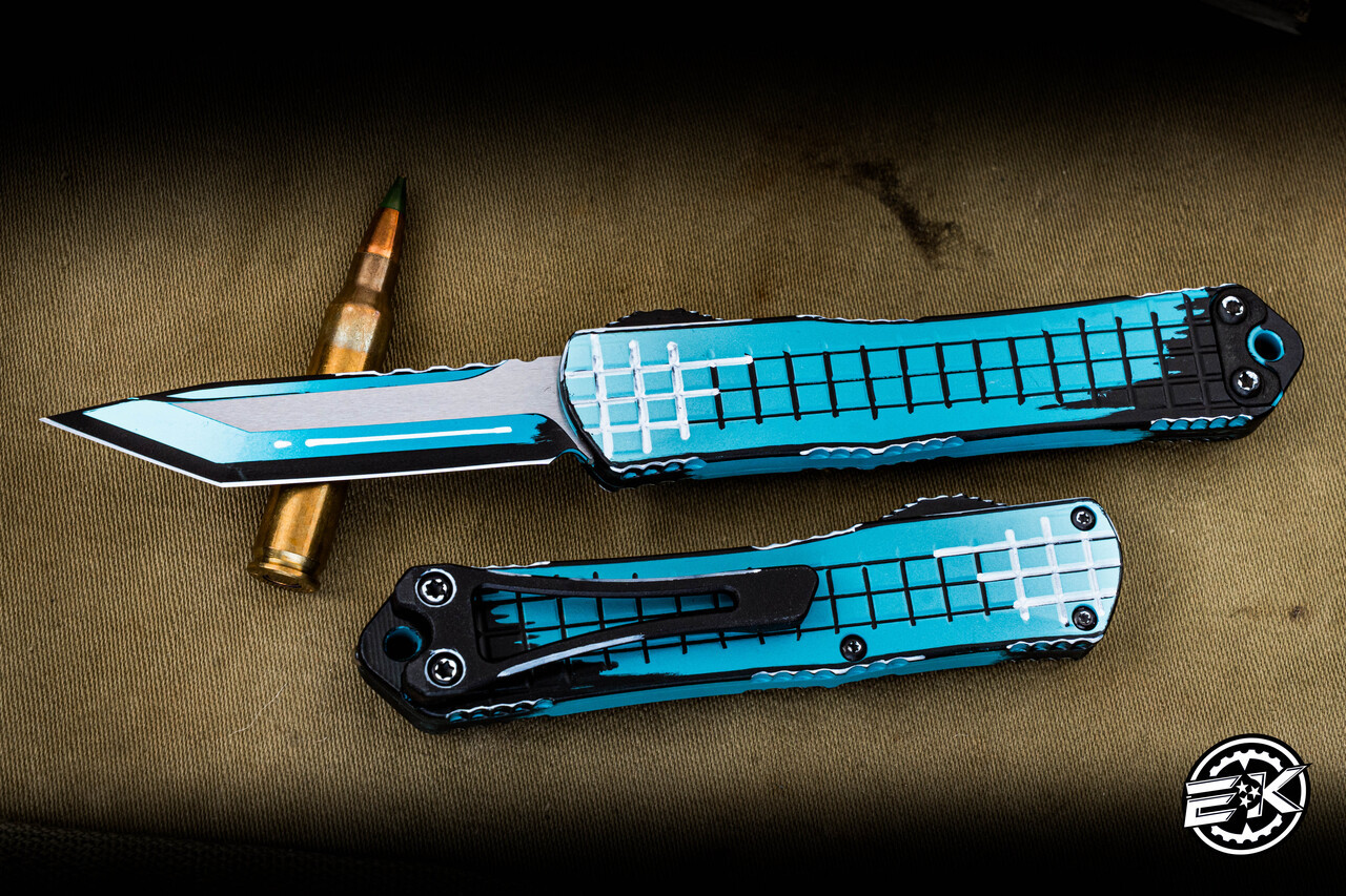 Heretic Knives Manticore S OTF Automatic Knife Cel-Shade Turquoise