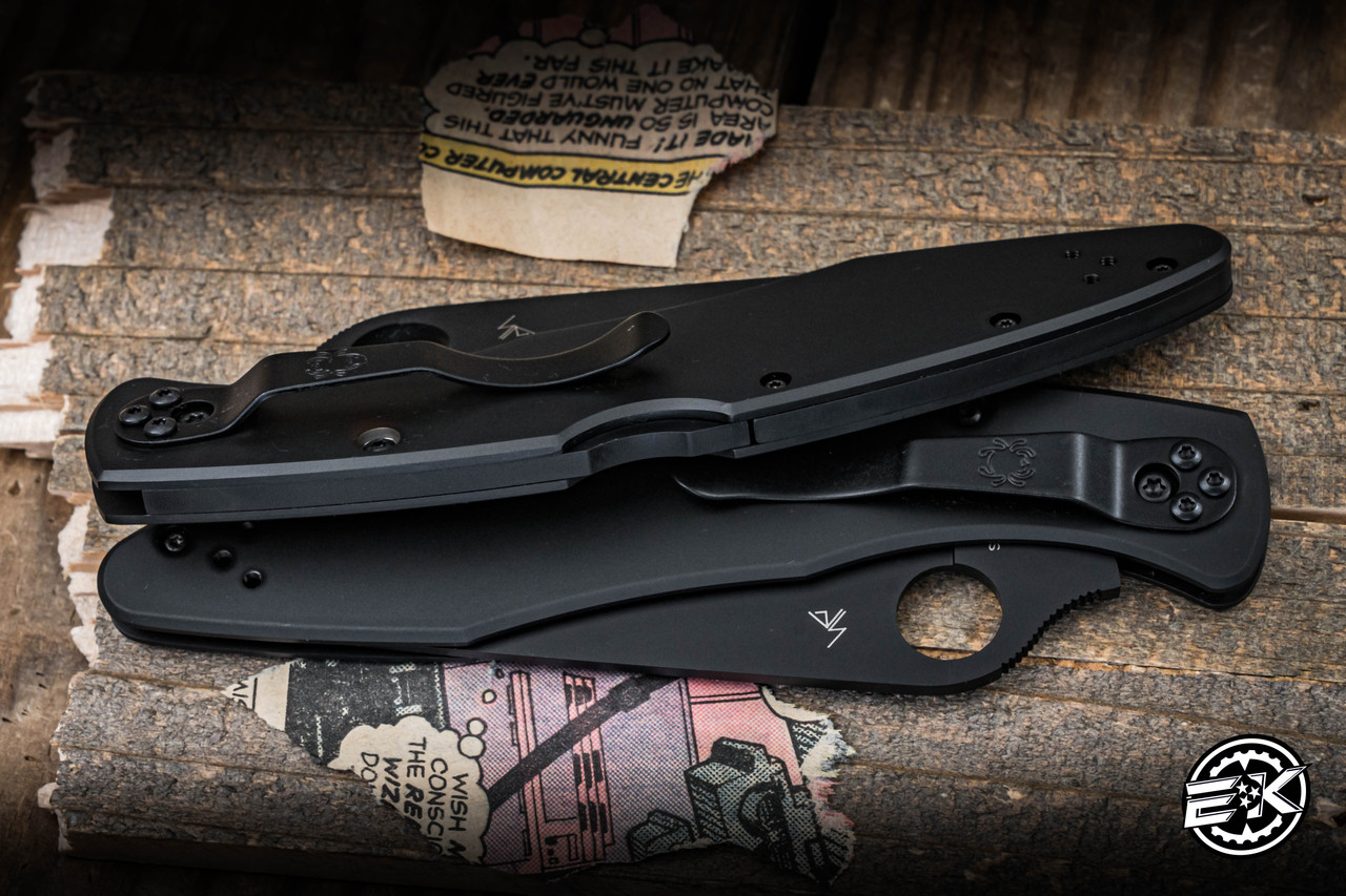 Spyderco Police Model Lockback Folding Knife Black Stainless Steel