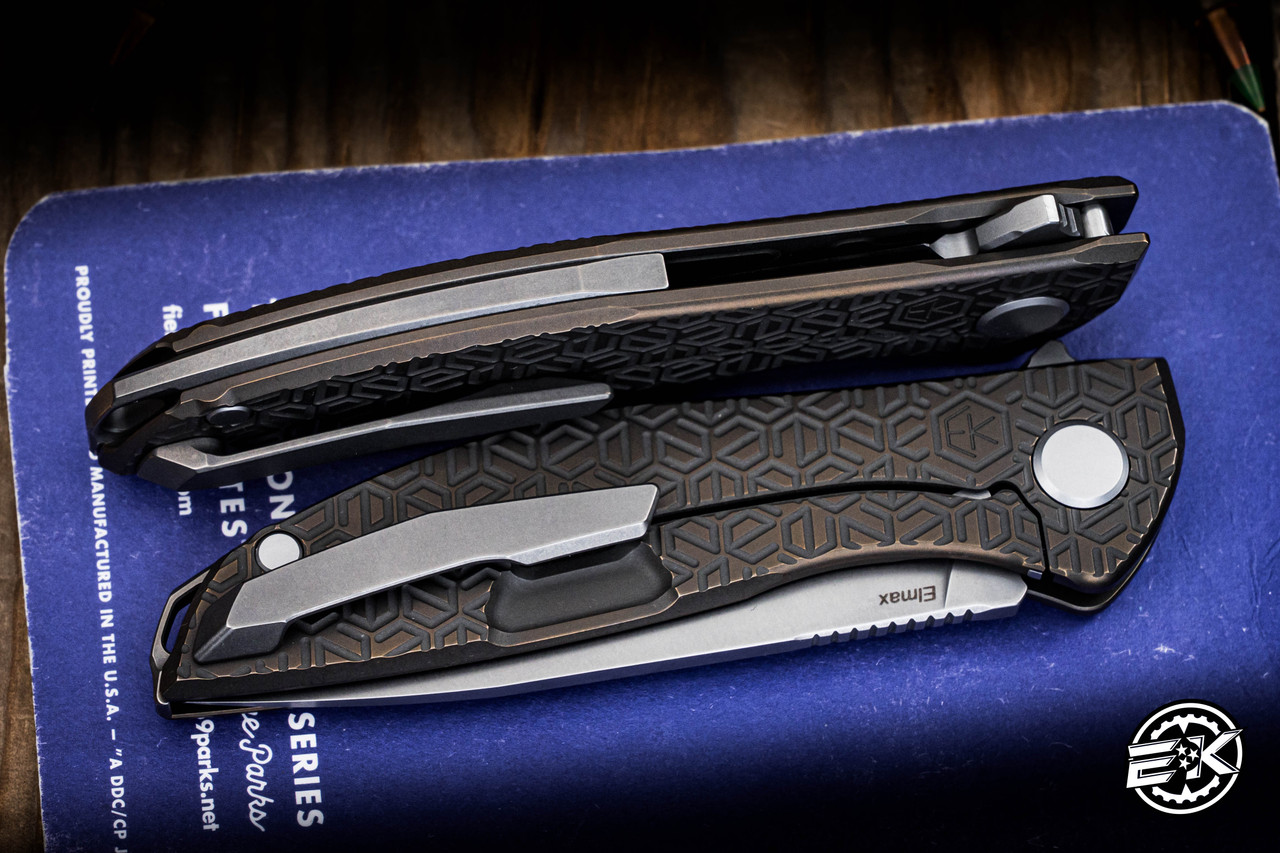 Shirogorov Knives Neon Bronze Titanium E-Kamo 3.25