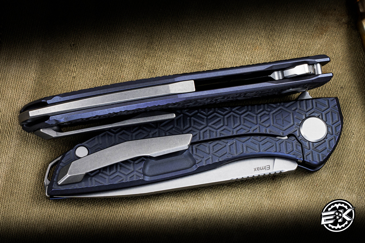 Shirogorov Knives Neon Purple Titanium E-Kamo 3.25
