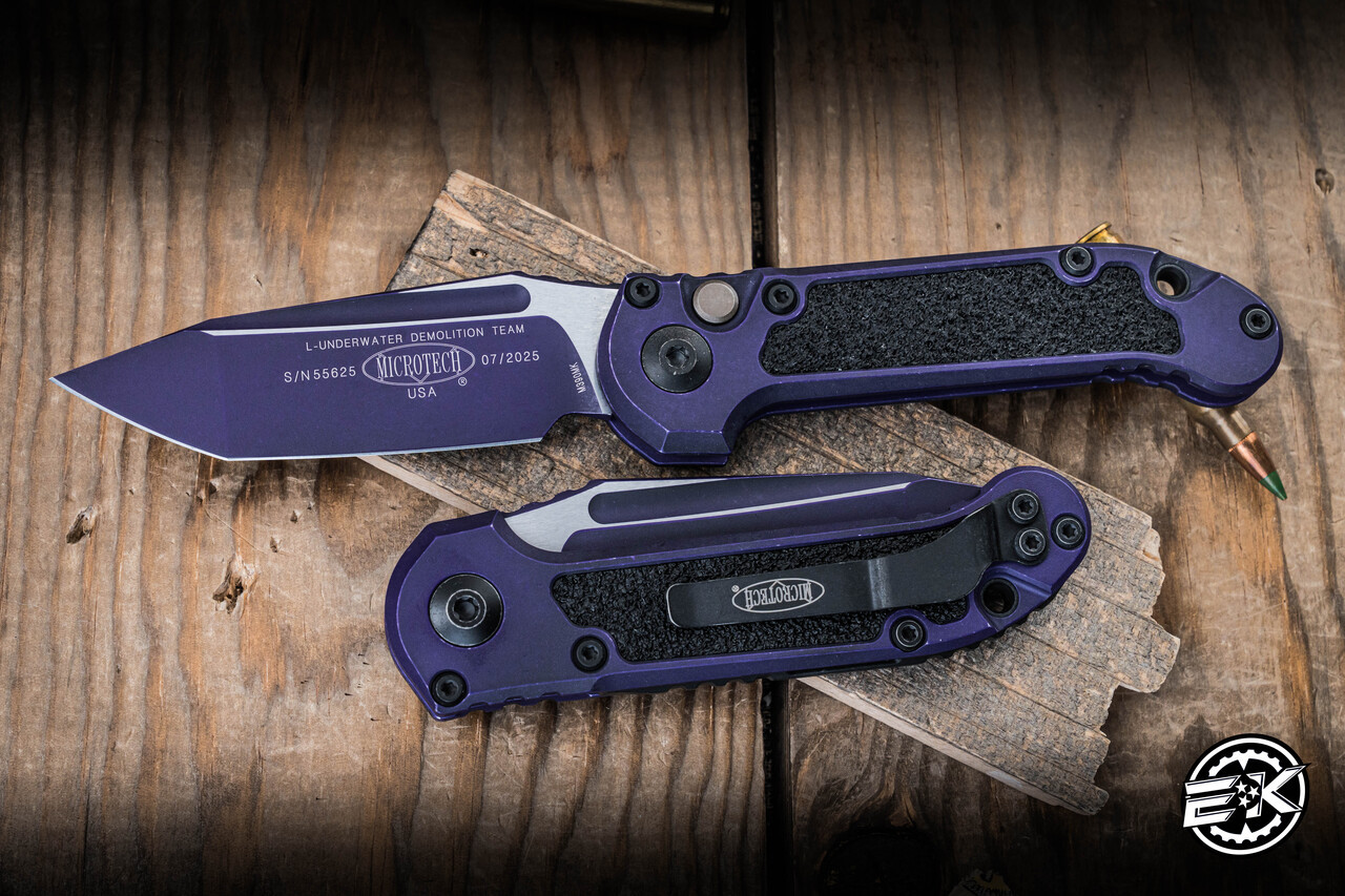 MOTフクロウ多機能 EDC Microtech LUDT Gen III Automatic Folding Knife Weathered Purple