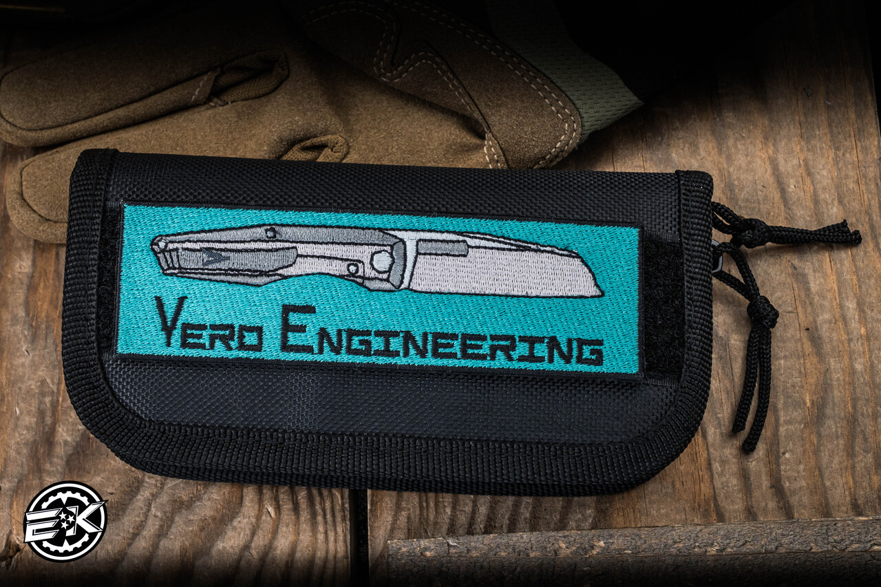 Preowned- Vero Engineering Axon Framelock Knife Raw TItanium 3.4