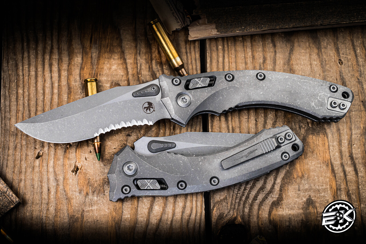 メタニウム リブレ GLADIATOR Anti フロッグマン Microtech Marfione Select Amphibian Ram-LOK Folding Knife Slab