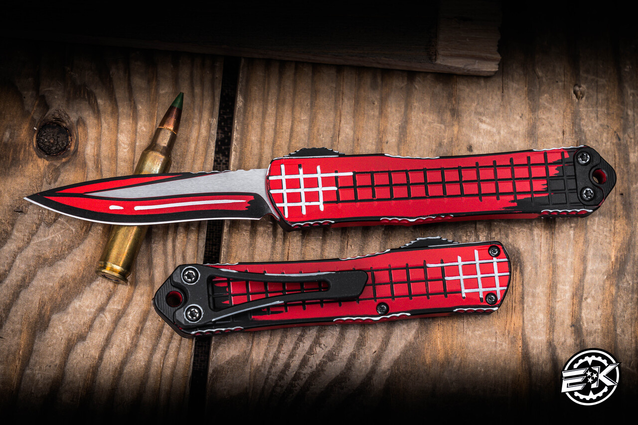 Heretic Knives Manticore S OTF Automatic Knife Cel-Shade Red 2.6
