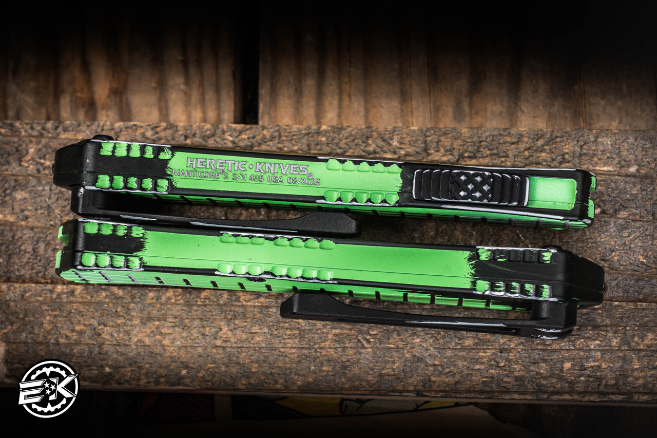Heretic Knives Manticore S OTF Automatic Knife Cel-Shade Toxic