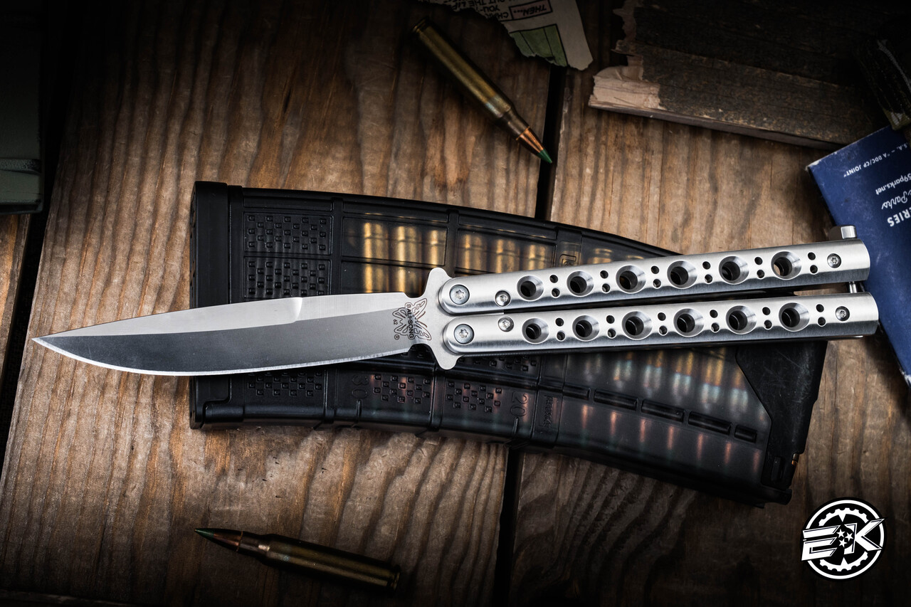 パパサル Preowned-Benchmade 62 Balisong, Stainless Steel Handles T-Latch