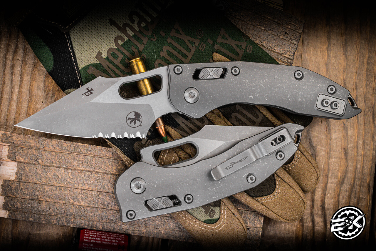 Microtech Marfione Select Stitch Ram-Lok Manual Titanium 3.75