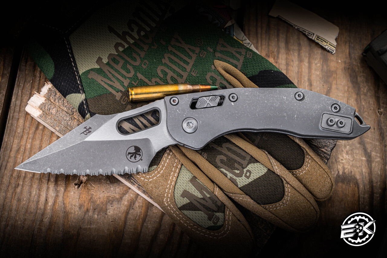 Microtech Marfione Select Stitch Ram-Lok Manual Titanium 3.75