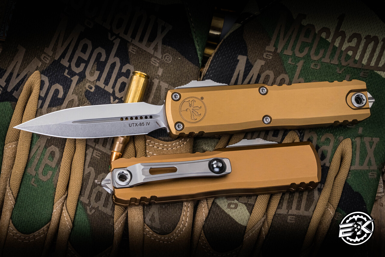 Chimiketaです。 Microtech UTX-85 Gen IV OTF Automatic Knife Tan 3.1