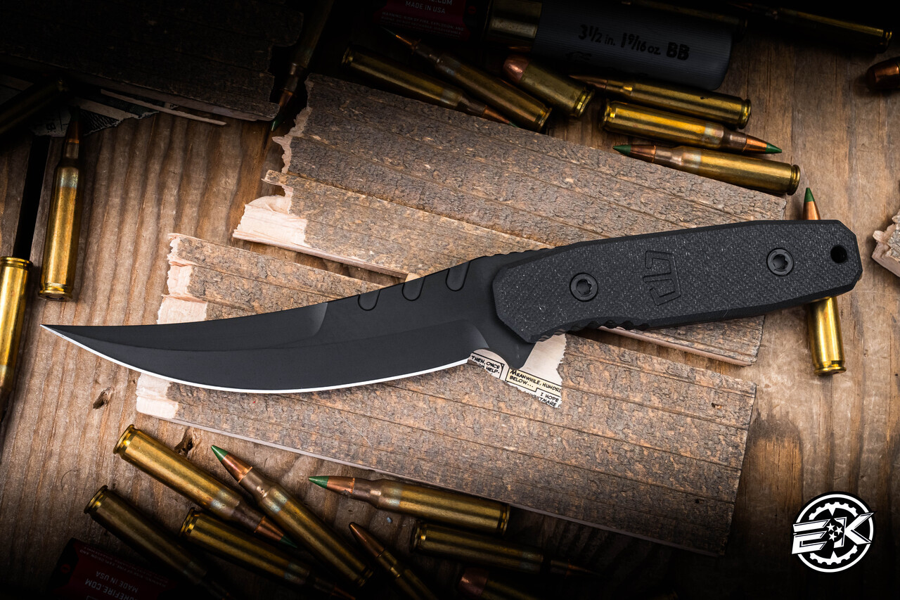 Blackside Customs Cat-5 Fixed Blade Knife Black G10 4.8