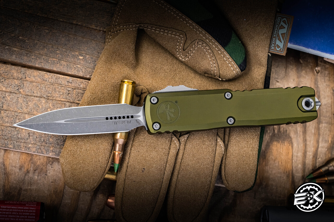 Microtech UTX-85 Gen IV OTF Automatic Knife OD Green 3.1