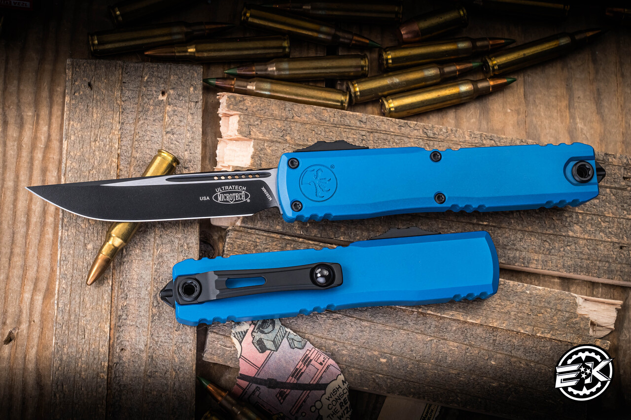 Microtech Ultratech Gen III ZBP OTF Automatic Knife Blue 3.5