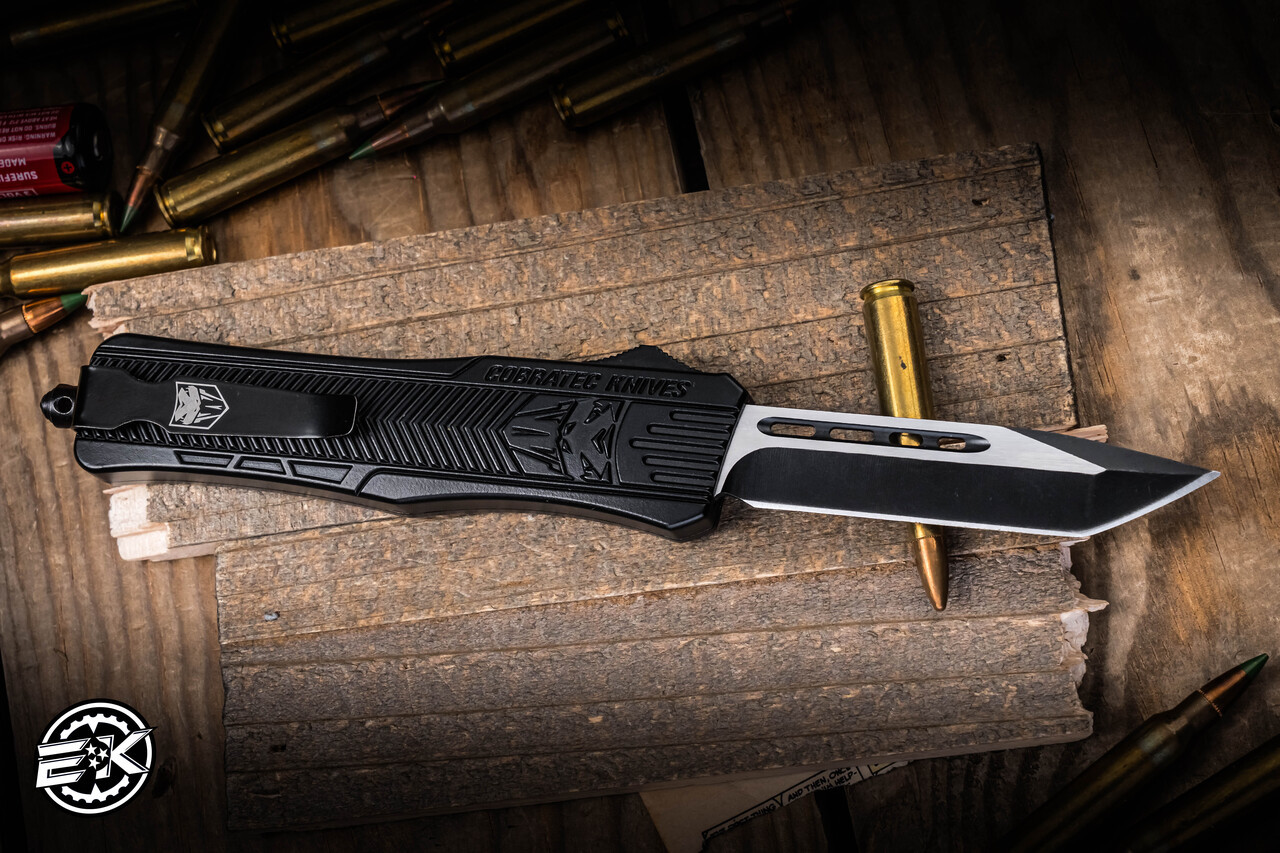 Preowned-Cobratec Medium CTK-1 OTF 3" D2 Black Two ToneTanto