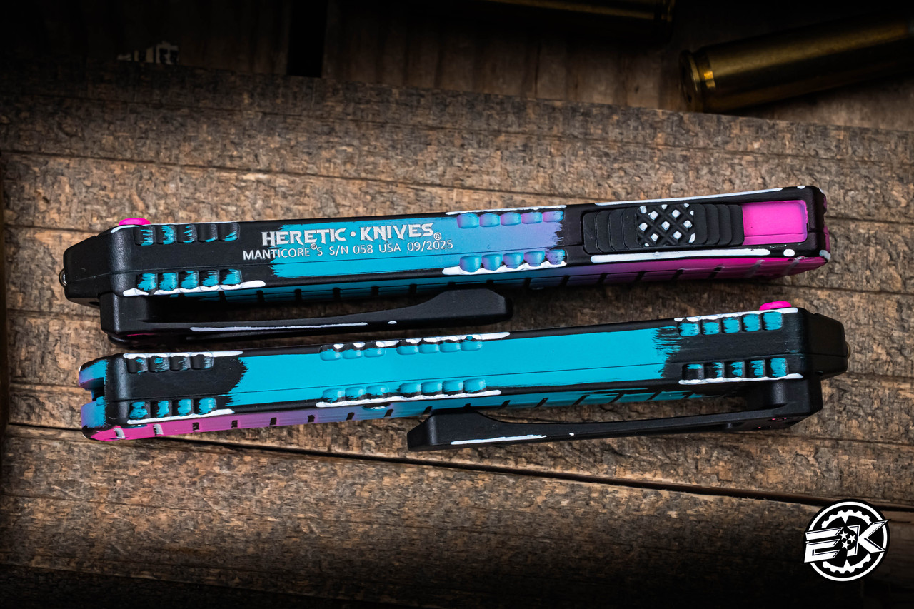 Heretic Knives Manticore S OTF Automatic Knife Cel-Shade Miami