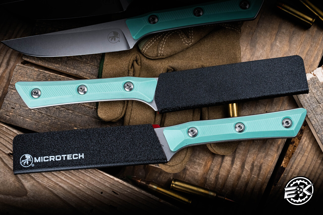 Microtech Kitchen Microtech Steak Knife Fixed Blade Kitchen Set Caribbean G10 4.5