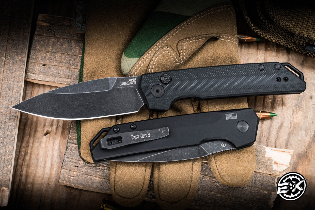Kershaw Launch Iridium Automatic Folding Knife Black G10/Aluminum