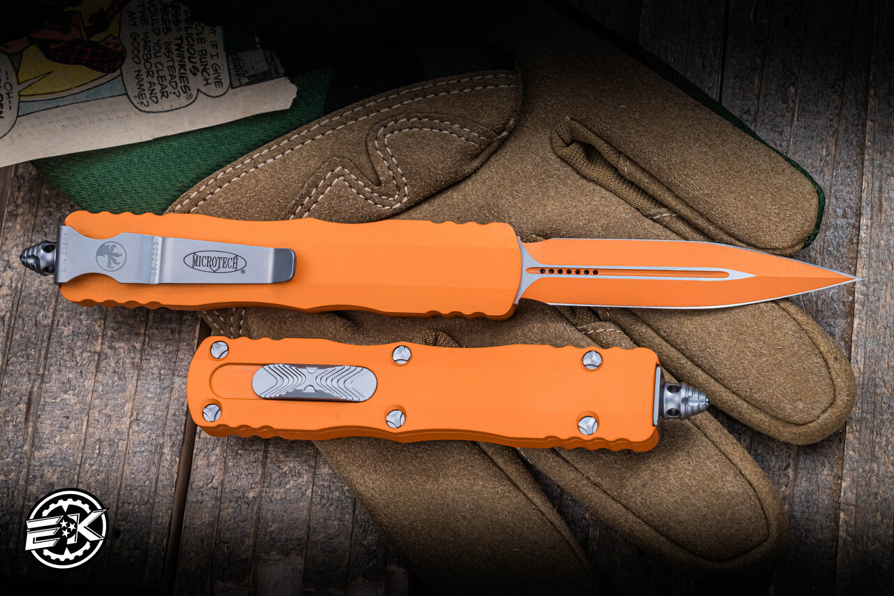 Microtech Dirac OTF Automatic Knife Tequila Sunrise Cerakote 3