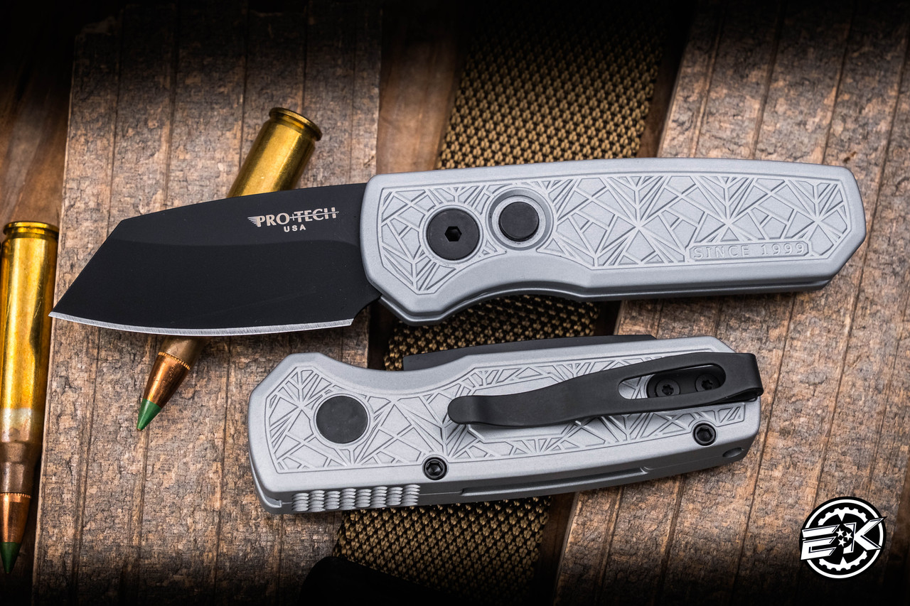 アンクレット un ProTech Runt 5 Automatic Folding Knife Nexus Grey Aluminum 1.9