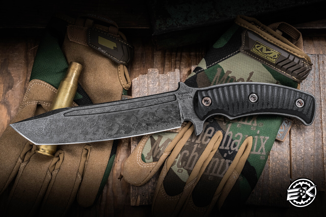 RMJ Tactical Combat Asia Fixed Blade Knife Black G10 7