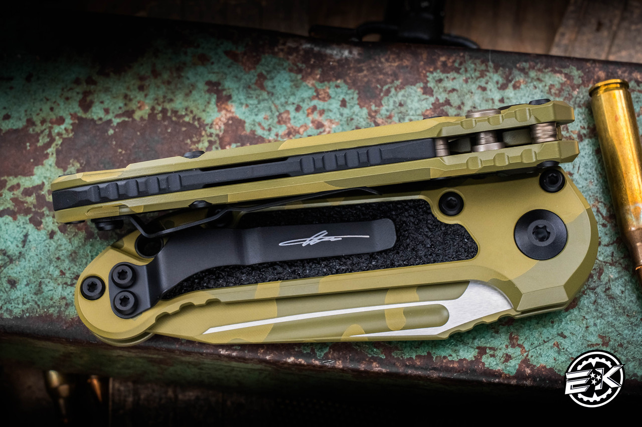 Microtech LUDT Gen III Automatic Folding Knife Bazooka Camo 3.4