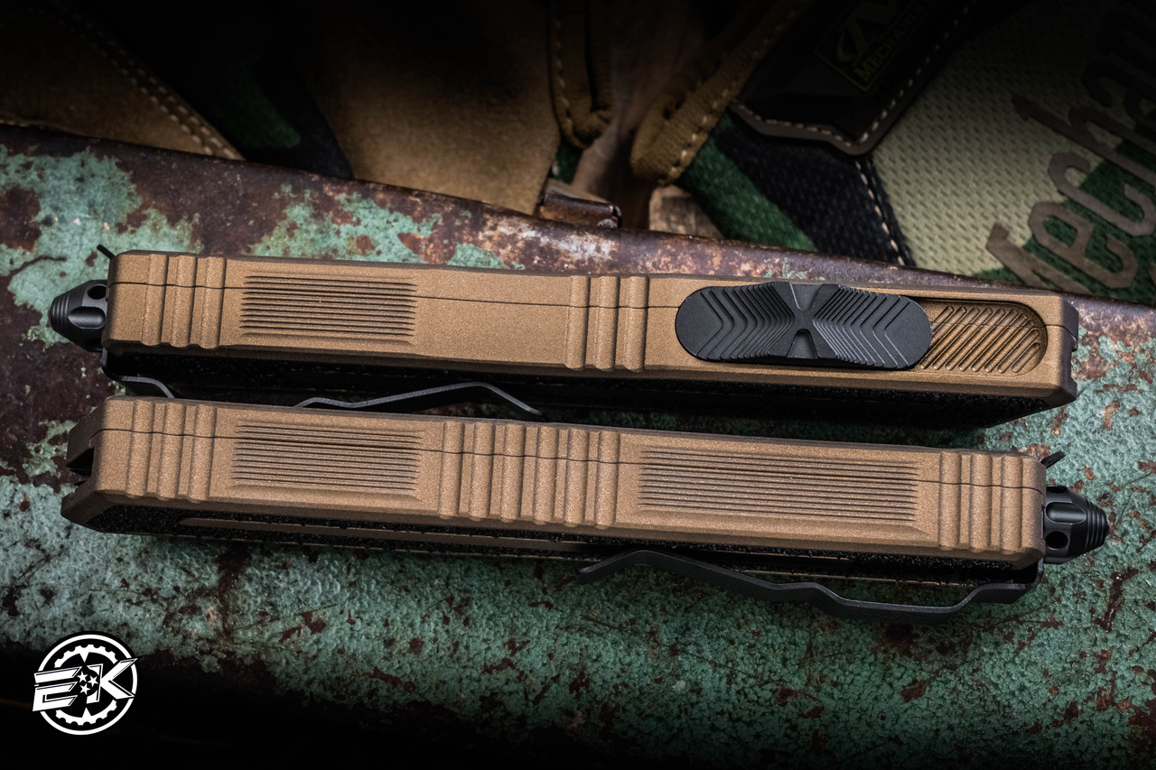 Microtech Scarab II Gen III OTF Automatic Knife Cerakote Burnt