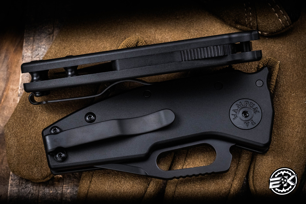 Demko Knives Nano-Shark Stealth Shark Lock Knife Black Aluminum 2