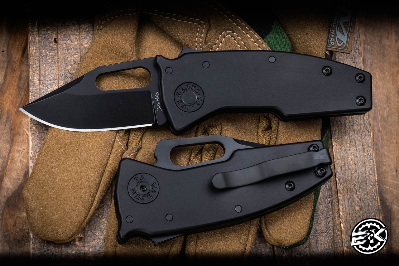decomaki Demko Knives Nano-Shark Stealth Shark Lock Knife Black Aluminum 2