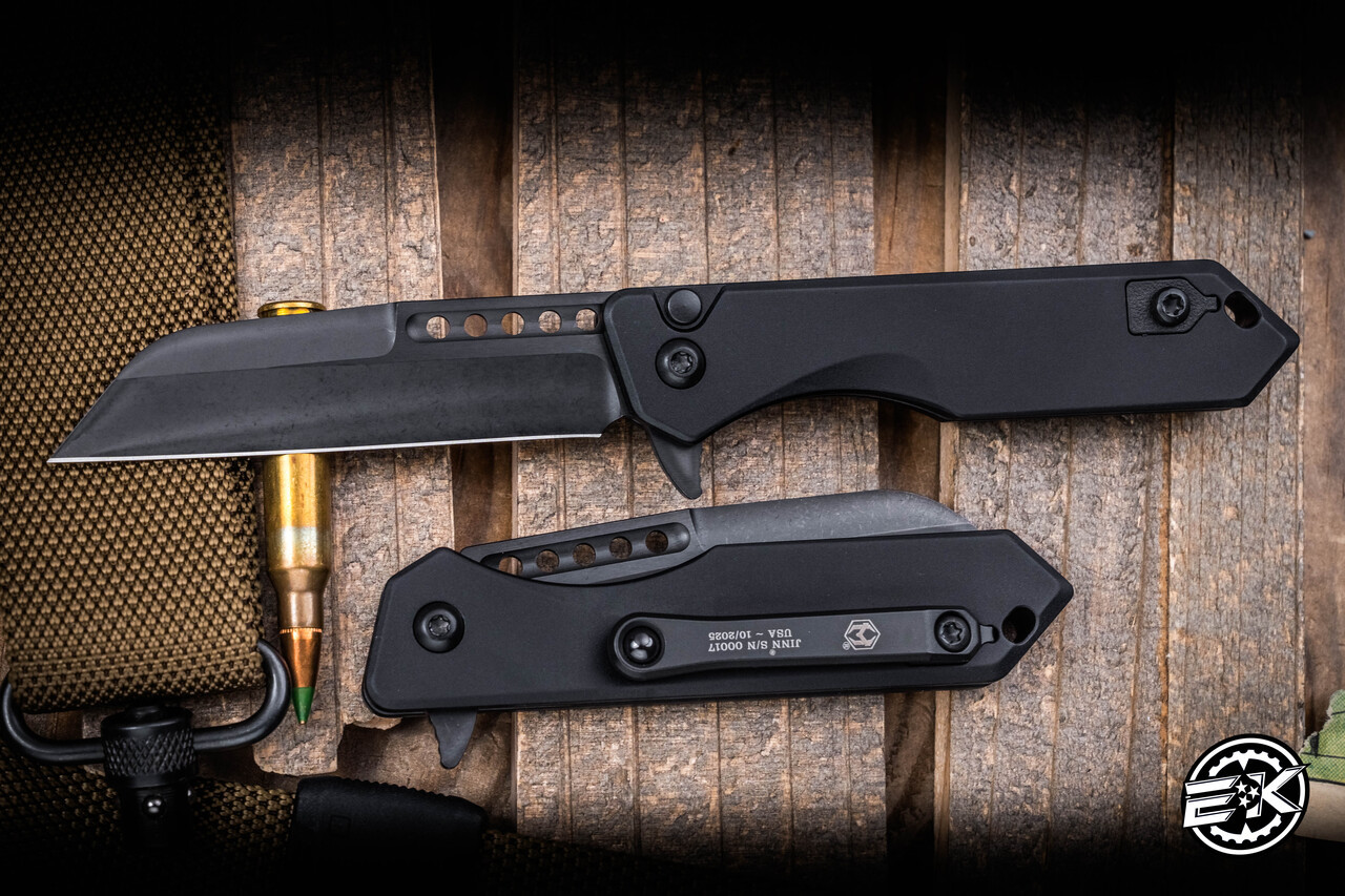 JINN さま Prototype-Heretic Knives Jinn Button Lock Flipper Knife 3