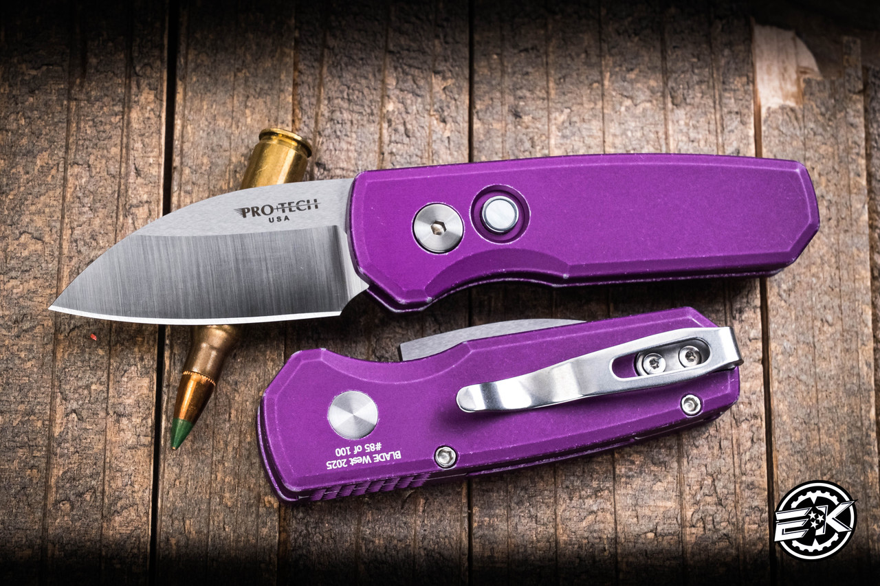 ProTech Runt 5 Automatic Folding Knife Purple 1.9