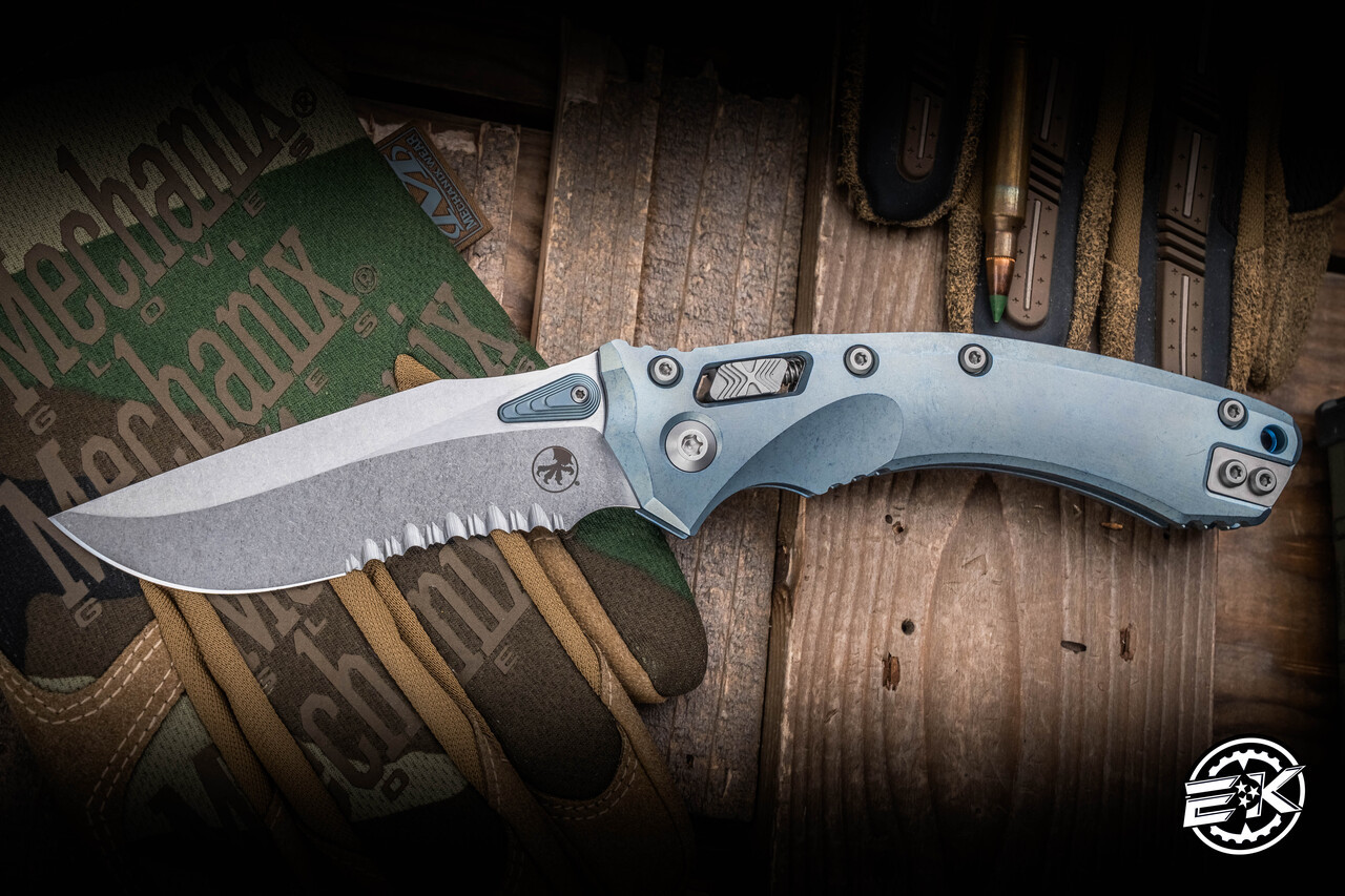 Microtech Marfione Select Amphibian Ram-LOK Folding Knife Titanium