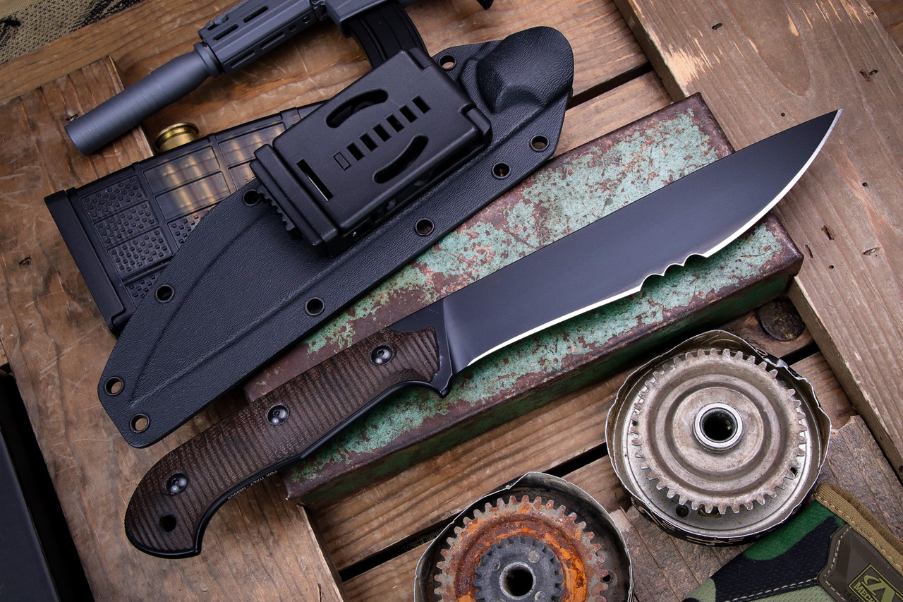 Bastinelli Knives Silence Customized Fixed Blade Knife Micarta 7