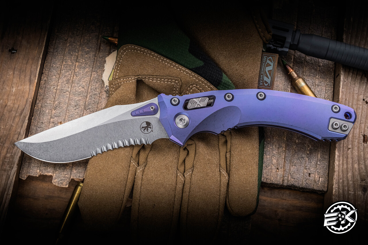 Microtech Marfione Select Amphibian Ram-LOK Folding Knife Purple