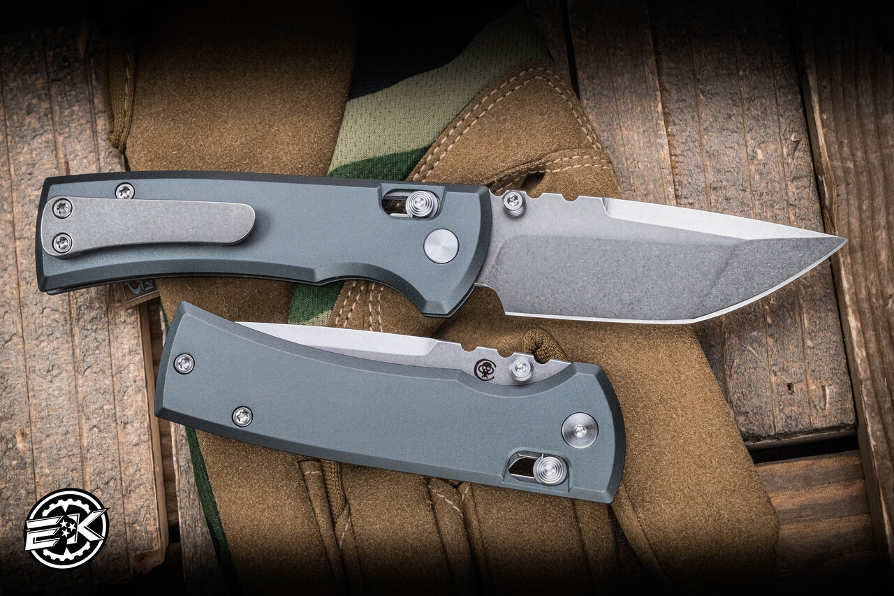 リチャード Chaves Knives Redencion Street X-Lock Folding Knife Grey Aluminum