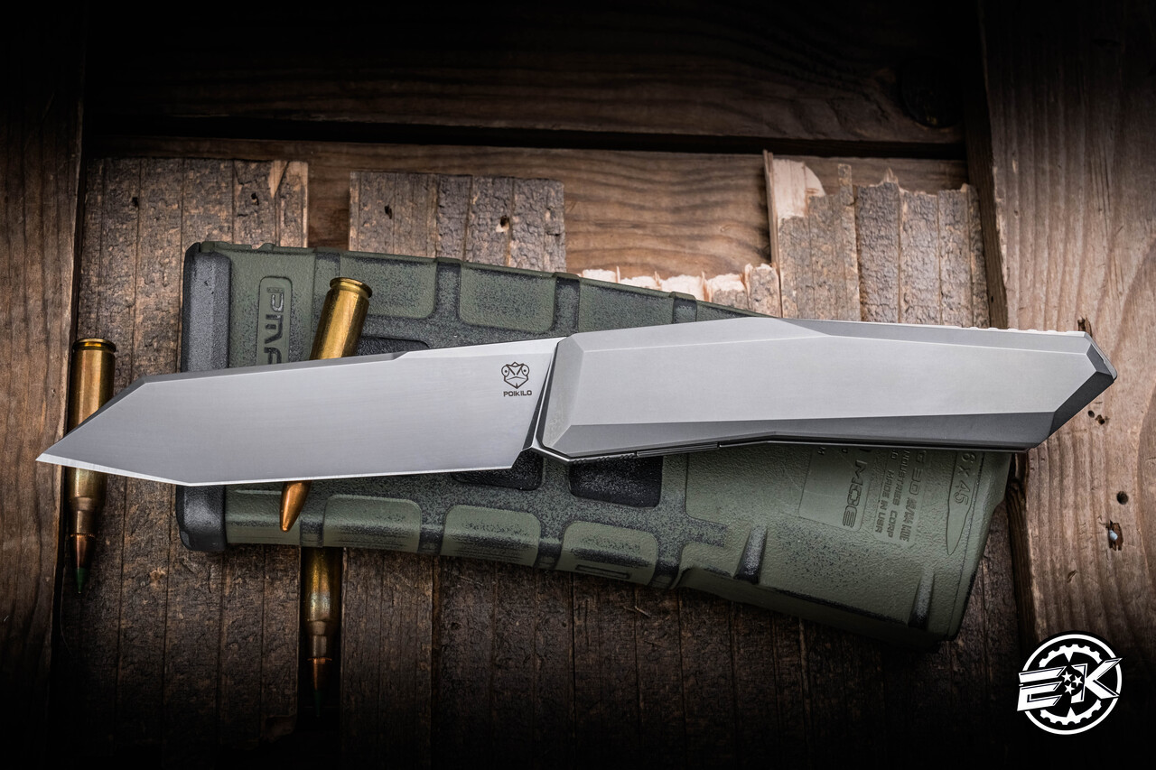 Poikilo Blade Prism Large Folding Knife Gray Titanium 4