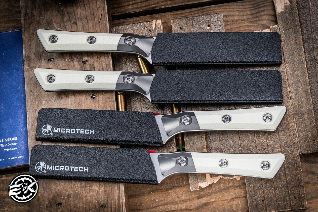 Microtech Kitchen Microtech Steak Knife Fixed Blade Kitchen Set Ivory G10 4.5