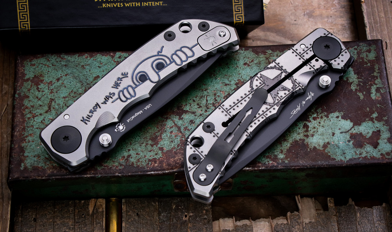Spartan Blades SHF Harsey Custom Folder Kilroy Engraved Titanium 4