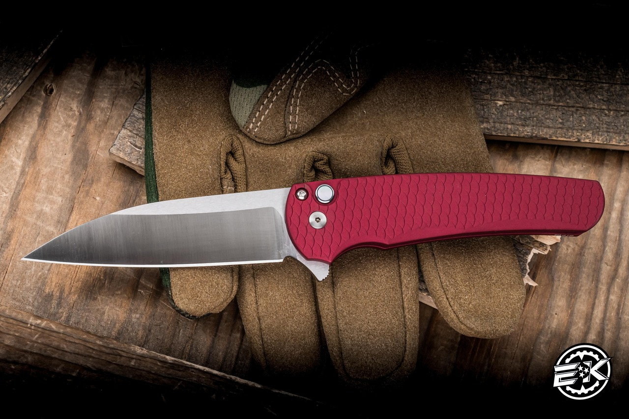 Pro-Tech Malibu Manual Folding Knife Red Dragon Scale Aluminum