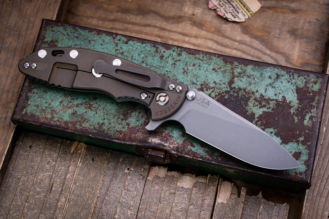 Rick Hinderer Knives XM-18 Folding Knife Translucent Green G10 3.5