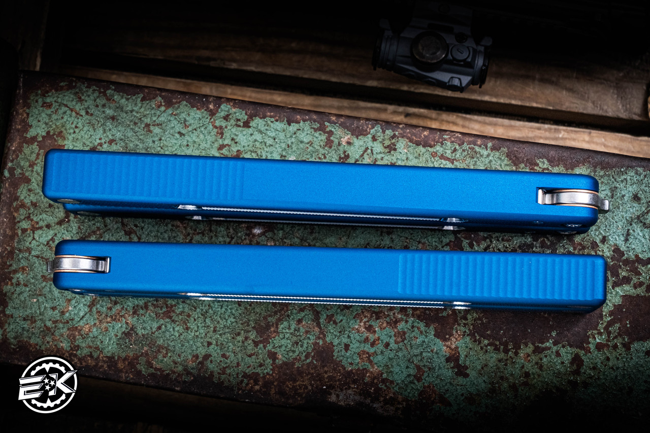 Squid Industries Squidtrainer V4 Balisong Butterfly Blue Dual Tone